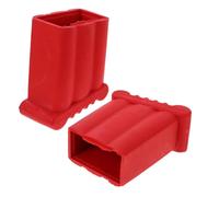 LIFKOME 2 Piezas de Escalera Almohadilla de Goma Antideslizante Escalera Cubierta Escalera Fu?e cojín Protector Escalera Zapato Kit de Escalera Mate Escalera de Repuesto (Rojo)