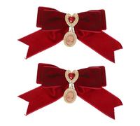 LIFKOME 2 Piezas De Terciopelo Traje De Pajarita Alfiler De Solapa De Boda Pedrería. Red