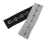 LIFKOME 2 Piezas Diademas Elásticas con Ojales Calados Punk Vintage para Mujer Banda Ancha Transpirable y Cómoda Accesorio Retro para Festivales y Diario