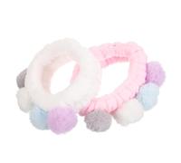 LIFKOME 2 piezas Diademas Spa Suaves con Peluche para Mujer Bandas Elásticas para Lavado Facial y Maquillaje Accesorios Lindos y Rosa Cómodas y Antideslizantes