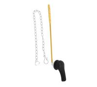 LIFKOME 2 Piezas Kit de Repuesto para Manija de Inodoro Metálica con Cadena de Aleta Palanca de Descarga Silenciosa y Instalación Rápida para de Montaje Frontal Color Negro