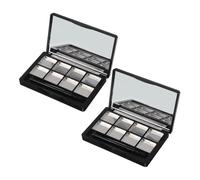 LIFKOME 2 Piezas Paleta de Compartimentos para Sombras y Labiales Recargable con Espejo y Pincel Organizador de Maquillaje Portátil y Multifuncional para Almacenamiento Cosmético