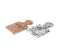 LIFKOME 2 Piezas Peines Afro de Acetato Colorido Antiestáticos para Peinados Peines de Dientes para Estilismo y Desenredado Mujeres y Hombres
