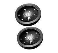 LIFKOME 2 Piezas Protector Salpicaduras para Fregadero Unidades Diseño Antisalpicaduras para Triturador Basura Reducción Ruido Fácil Instalación Accesorio Tapa Desagüe Cocina Negro