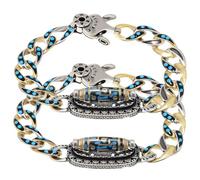 LIFKOME 2 Piezas Pulsera de Muñeca Tibetana Diseño y Turquesa Joyería Artesanal de de