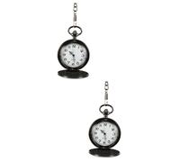 LIFKOME 2 Piezas Reloj De Bolsillo Colgante De Bolsillo Accesorios De Ropa Relojes De Pulsera para Hombres con Movimiento De Cuarzo Collar De o Digital para Hombre