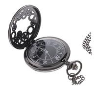 LIFKOME 2 Piezas Reloj De Bolsillo De Cadena De Eslabones Relojes Digitales para Hombre Reloj Digital De Cadena Reloj Colgante para Hombre Retro Black El Plastico