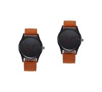 LIFKOME 2 Piezas Reloj De Hombre Relojes para Hombres Relojes ógicos Reloj De Uso Diario Relojes De Cara Grande para Hombres Reloj De Cuarzo Relojes De Hombre Reloj Analogico Brown