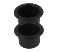 LIFKOME 2 Piezas Soporte para Vasos de Abs Negro para Sofá y Barco de Portavasos Multifuncional para Muebles de Autocaravana Apertura Almacenamiento Práctico para Bebidas y Objetos