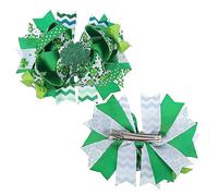LIFKOME 2 Pinzas el Pelo con Forma de Hoja de Cuatro Lados para Celebración de Marzo, Fáciles de Usar, para Niñas y Bebés