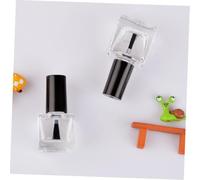 LIFKOME 20 Piezas Botellas de Vidrio Cuadradas con Tapa y Pincel de Recipientes Vacíos para Gel y Esmalte Recargables y Selladas para Uñas