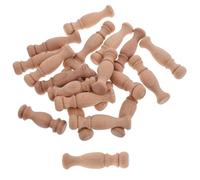LIFKOME 20 Piezas Capital Romana Husillos para El Hogar Husillos De Madera para Manualidades Balaustres para Interior De Escalera Husos Artesanales Husos para Decoración De Madera Beige