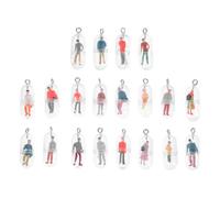 LIFKOME 20 Piezas de Dijes de Figura de Persona de Plástico para Hacer Joyas y Llaveros, Resistentes y No Se Deforman, Ideales para Proyectos de Arte y Manualidades Varios estilos
