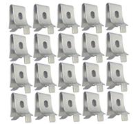 LIFKOME 20 piezas Soportes para Estantes Inoxidable Clips Resistentes Antióxido para Baldas de Vidrio Fijación Segura y Duradera para Montaje Pared Garajes y Oficinas