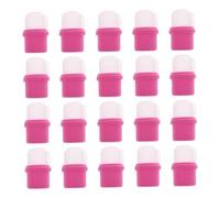 LIFKOME 20 piezas Tapones para Remover Esmalte de Uñas Reutilizables de Silicona y Plástico Cubiertas para Soak Off Uso Profesional y Doméstico Ajustables para Mayoría de Dedos