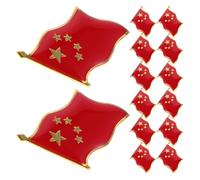 LIFKOME 20 Unidades Pin de Solapa Patriótico Bandera Roja y Estrella de Cinco Puntas, Insignia Ligera de Aleación para Celebraciones Nacionales y Eventos Temáticos