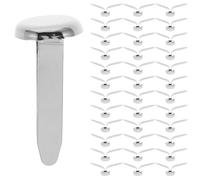 LIFKOME 200 Piezas Clavos Decorativos de Pies para Manualidades Sujetadores Redondos de Metal para Proyectos Diy Brads Clips para Decoración y Elaboración de Artesanías Color Plata