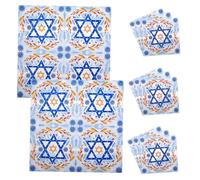 LIFKOME 20piezas Servilletas Desechables De Hanukkah Servilletas Festivas De David Para Decoración De Mesa Fiestas Judías y Celebraciones Navideñas