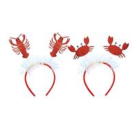 LIFKOME 2piezas Accesorios Cabello Forma De Cangrejo y Langosta Diademas Creativas De Adornos Cabeza Perfectos Para Fiestas De Disfraces