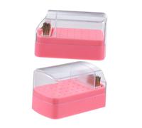 LIFKOME 2piezas Caja De Esmalte De Uñas Para Brochas De Organizador De Exhibición y Almacenamiento Soporte Portátil Para Brochas De Manicura Para Uso Salón