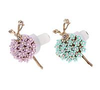 LIFKOME 2piezas Clip De Ventilación Para Automóvil Diseño De Bailarina Decoración Aromática Para Interior De Coche Aromaterapia Práctica y Elegante De