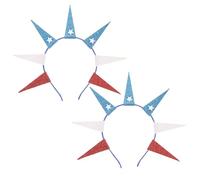 LIFKOME 2piezas Diadema Estrellas Brillantes Diadema Estatua Libertad Tocado para Fiestas de Independence Day Accesorio Cabello para Fiestas Patrióticas