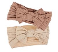 LIFKOME 2Piezas Diademas De Arco Para Bebés De Nylon Suave Para Niñas Accesorios Para Cabello De Recién Nacidos Para Ocasiones