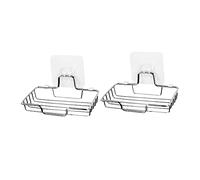 LIFKOME 2piezas Jabonera De Pared Escurridor Inoxidable Sin Perforar Diseño Limpio para Baño y Cocina