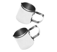LIFKOME 2Piezas Mini Jarra de Leche Inoxidable Contenedor para Café y Jugos para Restaurantes y Cafeterías Capacidad
