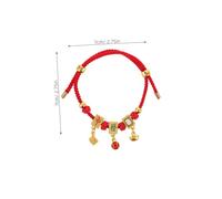 LIFKOME 2piezas Pulsera De Mahjong De Estilo Chino Trenzada De Cuerda Accesorio Único Para Jugadores De Mahjong Pulsera Protectora Suerte Obsequio De Joyería De Mujer