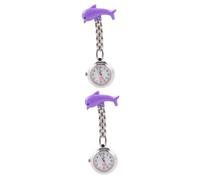 LIFKOME 2piezas Reloj De Bolsillo Luminiscente para Médicos y Enfermeras Accesorio De Moda Colgante para Decorativo Diseño y Seguro Clip y