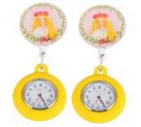 LIFKOME 2piezas Reloj De Enfermera Telescópico para Colgar Reloj De Bolsillo Práctico y Bonito para Doctoras y Estudiantes De Enfermería Diseño Único y Duradero