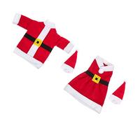 LIFKOME 2piezas Tallas Cubren Los Botones De Aparato De Cocina Cubiertas para Botellas De Vino Adornos Navideños para Botellas De Mesa De Papá Noel