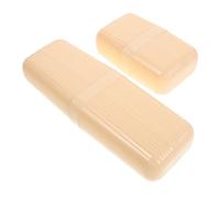 LIFKOME 2piezas Taza De Lavado Portátil Para Viaje Unidades Con Funda y Jabonera Contenedor Para Guardar Cepillos De Dientes y Pasta De Dientes Para Camping y Escuela