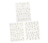 LIFKOME 3 hojas Pegatinas Uñas Autoadhesivas Decoración Nail Art Mujer Diseño Creativo Elegante