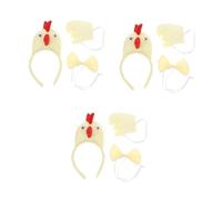 LIFKOME 3 Juegos Tridimensionales De Pollo Conjunto De Tres Piezas Diademas De Gallina Diadema De De Oveja Cuernos De Oveja Disfraz Inflable Orejas De Oveja Kit De Disfraz Disfraz De