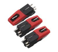 LIFKOME 3 Piezas De Gramófono Aguja Lápiz Giratorio Plástico Rojo
