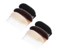 LIFKOME 3 Piezas Peine de Volumen para Mujer Accesorios de Peinado con Pinzas Marrón Negro y Beige Diseño para Cabelludo Herramienta Duradera para Estilizar y Aumentar Volumen del