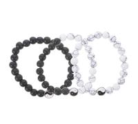 LIFKOME 3 piezas Pulsera Feng Shui de Cuentas Naturales Pulsera Tai Chi Mate Brazalete de para Mujeres Atrae y Amistad Joyería Unisex Artesanal