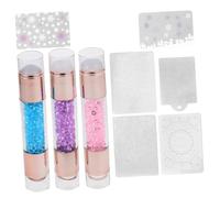 LIFKOME 3 piezas Sello Estampador Uñas Doble Cabeza Silicona Colorido para Manicura Diseño Plantillas Stamping Nail Art Accesorios Color Aleatorio Color Aleatorio
