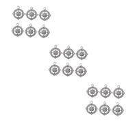 LIFKOME 3 Series Conjunto Colgantes De Graduación Forma De Accesorios Diy Para Collares Y Pulseras Charm De Pulida Plateado 50 Piezas*3