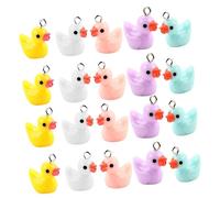 LIFKOME 30 Adornos Colgantes De Resina Pequeños Colgantes De Pato Mini Pendientes De Pato Bonito Collar De Halloween Adorno De Pato Decoración De Resina De