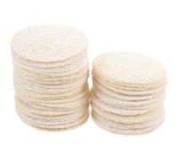 LIFKOME 36 Almohadillas Exfoliantes Faciales de Lufa Naturales 55X55 CM para Limpieza Profunda de Piel Esponja Vegetal para Ducha y Cuidado Facial Diaria