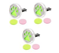 LIFKOME 3piezas Difusor De Perfume Para Coche Forma De Huella De Perro Con Clip De Ventilación Ambientador Elegante y Duradero Con Almohadillas De Color Aleatorio Para Decoración