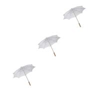 LIFKOME 3piezas Sombrilla De Encaje Vintage De Algodón Decoración para Bodas y Fotografía Diámetro No