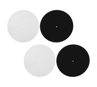 LIFKOME 4 Alfombrillas Antideslizantes para Plato Giratorio de 12 Pulgadas, de Fieltro, 2 de Color Oscuro y 2 de Color Claro, Protectoras Antiestáticas para Discos de Vinilo, Uso