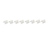 LIFKOME 4 Pares Gemelos Cuadrados a Cuadros Gemelos Para Boda Gemelos Cuadrados Para Hombre De Empresa Para Hombres Camisa De Esmoquin Del Día Del Padre Aleación Silver