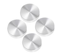 LIFKOME 4 Piezas Adaptador de Disco Aluminio Macizo para Mesa de Vidrio Diseño Redondo Antideslizante para Muebles y Mesa de Té Compacto y Fácil de Instalar