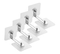 LIFKOME 4 piezas Anclajes para Muebles sin Taladro Vuelco Ajustables para Armarios Cómodas y Estanterías Anclajes Adhesivos de Acero Inoxidable y Acrílico para Seguridad el Hogar