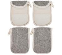 LIFKOME 4 piezas Bolsa de Jabón de Baño Negra de Lino Exfoliante y Espumante para Jabón Artesanal Almacenamiento Portátil para Cuidado de Piel Ducha